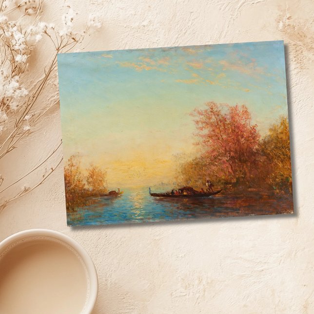 Cartão Postal Fusine, Environs De Venise - Félix Ziem (Criador carregado)