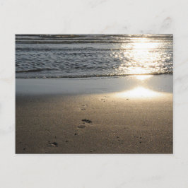 Cartão Postal Fußspuren am Sandstrand