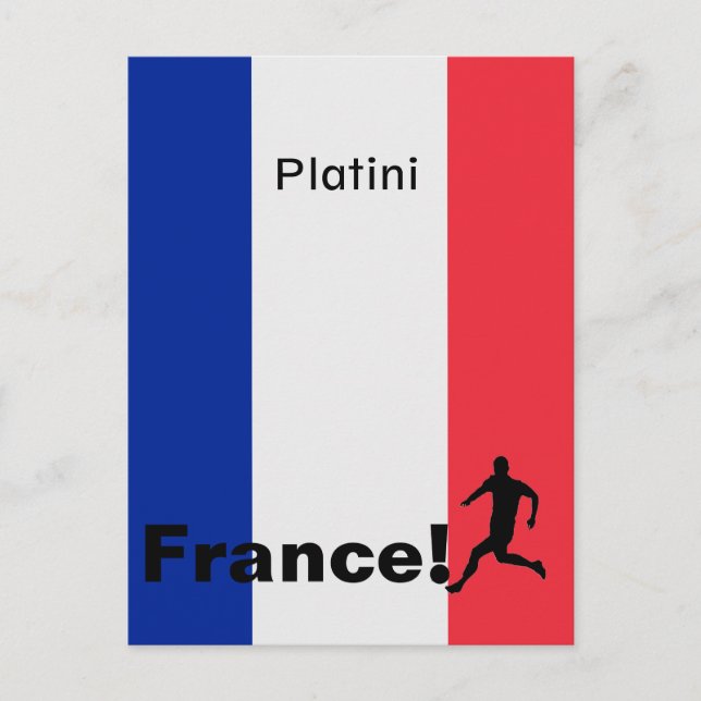 Cartão Postal Futebol da França, personalizável (Frente)