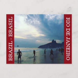 Cartão Postal futebol de areia brasil