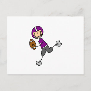 Cartão Postal Futebol de Boneco Roxo