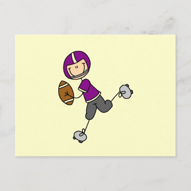 Cartão Postal Futebol de Boneco Roxo (Frente)