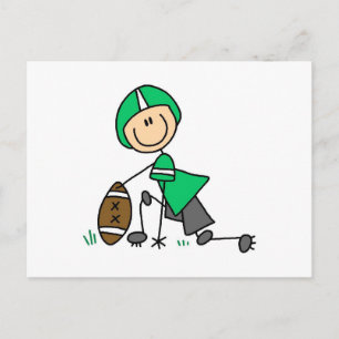 Cartão Postal Futebol de Boneco Verde