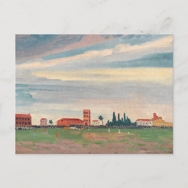 Cartão Postal Futebol de Collioure | James Dickson Innes (Frente)