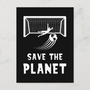 Cartão Postal Futebol Dia da Terra Salve o Planeta