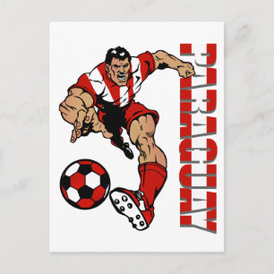 Cartão Postal Futebol do Paraguai fãs presentes para jogadores