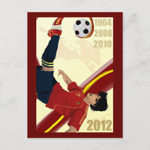 Cartão Postal Futebol espanha Art 2012 Fútbol Campeones de Europ