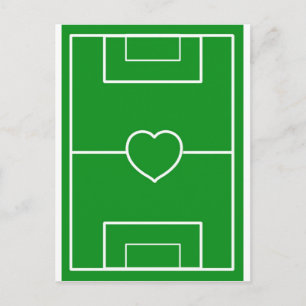 Cartão Postal futebol,Heart Pitch.l ama futebol