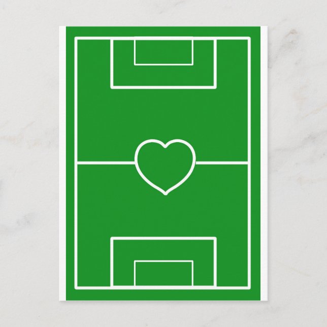 Cartão Postal futebol,Heart Pitch.l ama futebol (Frente)
