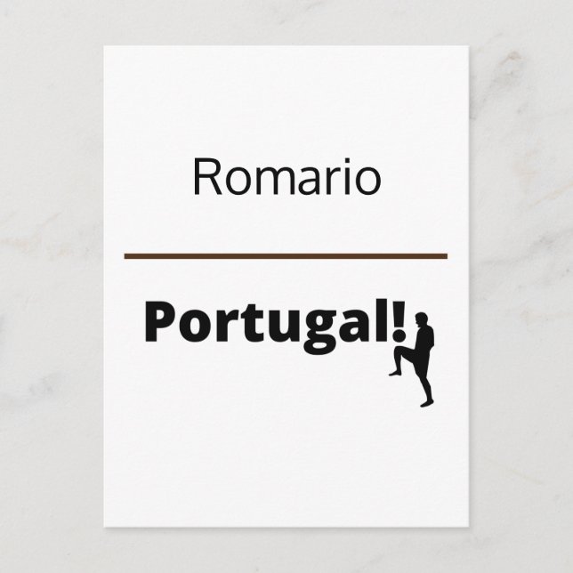 Cartão Postal Futebol Portugal, personalizável (Frente)