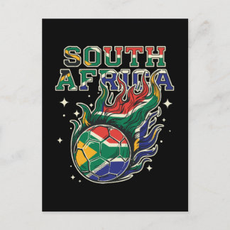 Cartão Postal Futebol Sul-Africano Bola Flamejante Futebol Retro