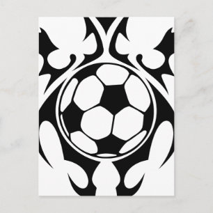 Cartão Postal futebol, tribal.