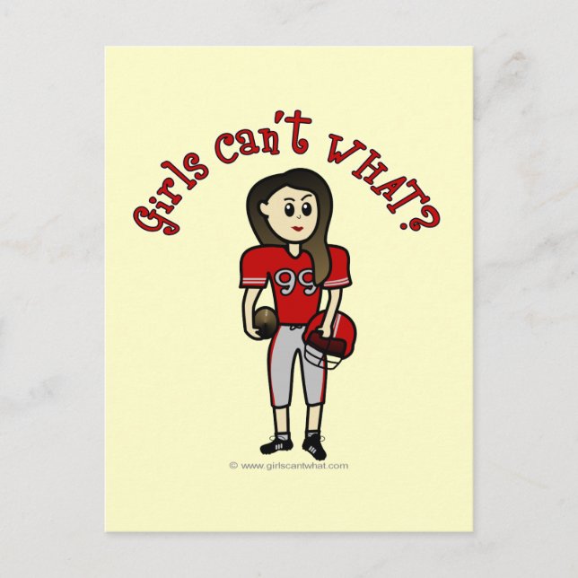 Cartão Postal Futebol vermelho claro (Frente)