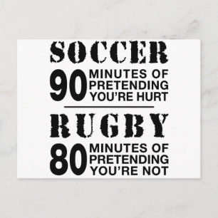 Cartão Postal Futebol Vs Rugby