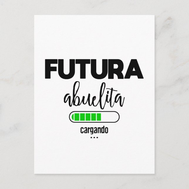 Cartão Postal Futura abuelita cargando (Frente)