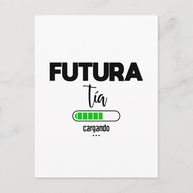 Cartão Postal Futura tía cargando (Frente)