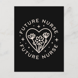 Cartão Postal Futuras afirmações de enfermeira citações florais 
