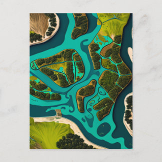 Cartão Postal Futuristic Marshlands