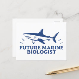 Cartão Postal Futuro amante do tubarão biólogo marinho