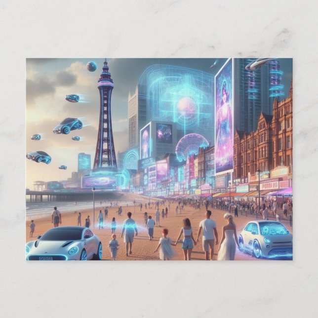 Cartão Postal Futuro de Blackpool (Frente)