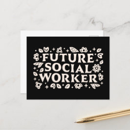 Cartão Postal Futuro estudante de assistentes sociais