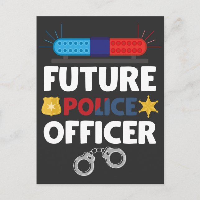 Cartão Postal Futuro Policial Costume Policial Kid (Frente)