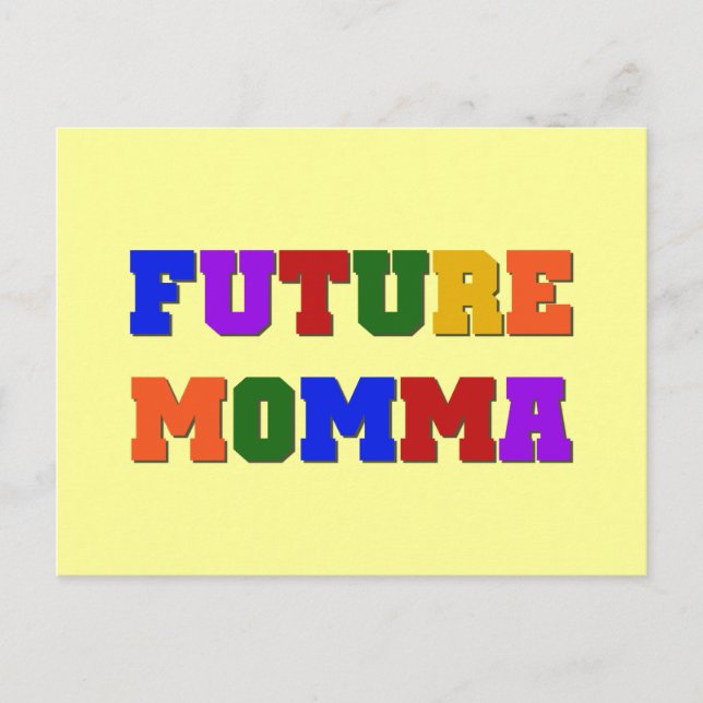 Cartão Postal Futuros Camisetas e presentes da mamãe (Frente)