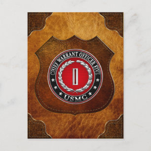 Cartão Postal Fuzileiros dos EUA: Chefe do Mandado Cinco (USMC C