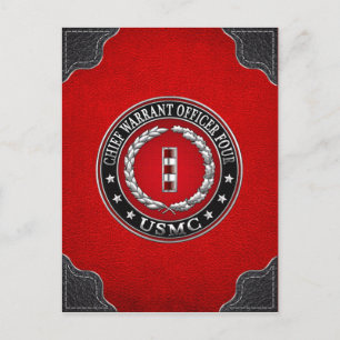 Cartão Postal Fuzileiros dos EUA: Mandado Chefe Quatro (USMC CWO