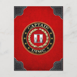 Cartão Postal Fuzileiros Navais dos EUA: Capitão (USMC Capt) [3D