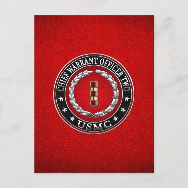 Cartão Postal Fuzileiros navais dos EUA: Chefe do Mandado Dois ( (Frente)