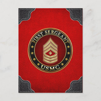 Cartão Postal Fuzileiros navais dos EUA: Primeiro Sargento (USMC