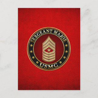 Cartão Postal Fuzileiros Navais dos EUA: Sargento-Mor (USMC SgtM