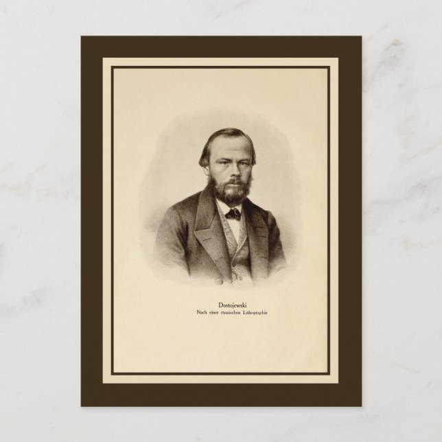 Cartão Postal Fyodor Mikhailovich Dostoyevsky (Frente)