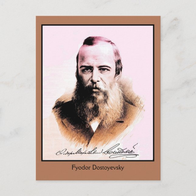 Cartão Postal Fyodor Mikhailovich Dostoyevsky (Frente)
