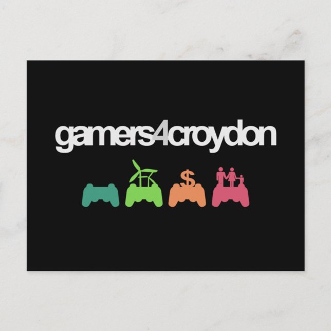 Cartão Postal G4C Logo Postcard, Black (Frente)