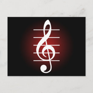 Cartão Postal G clef 2
