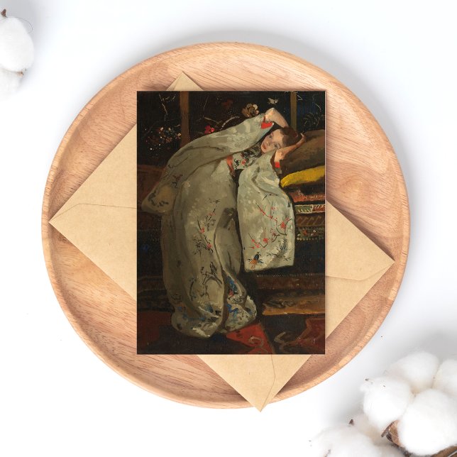 Cartão Postal G.H. Breitner, Garota em um Kimono Branco - Bela A (Criador carregado)