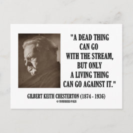 Cartão Postal G.K. Chesterton Thing Stream Living Thing