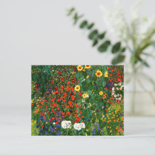 Cartão Postal G. Klimt: Jardim de Flores,
