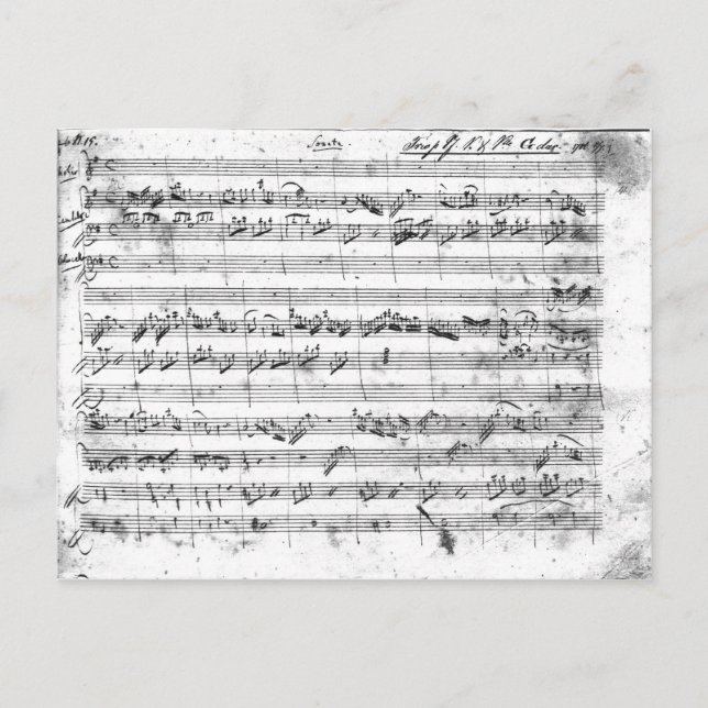 Cartão Postal G major para violino, cravo e violoncelo 2 (Frente)