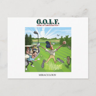 CARTÃO POSTAL G.O.L.F. JOGO DE DIVERSÃO SEM LIMITAÇÃO