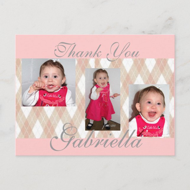 Cartão Postal Gabbys rosa 1... (Frente)