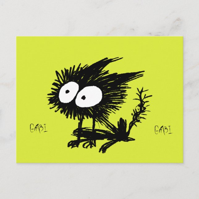 Cartão Postal GabiGabi Sentado (Frente)