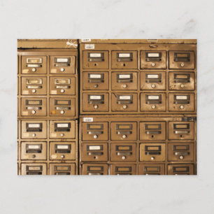 Cartão Postal Gabinetes de Preenchimento Antigos Desutilizados