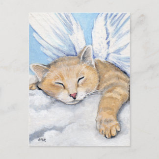 Cartão Postal Gabrielle, Angel Cat em Nuvens Cartão-Postal