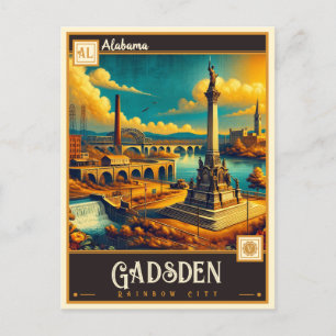 Cartão Postal Gadsden, Alabama   Vintage