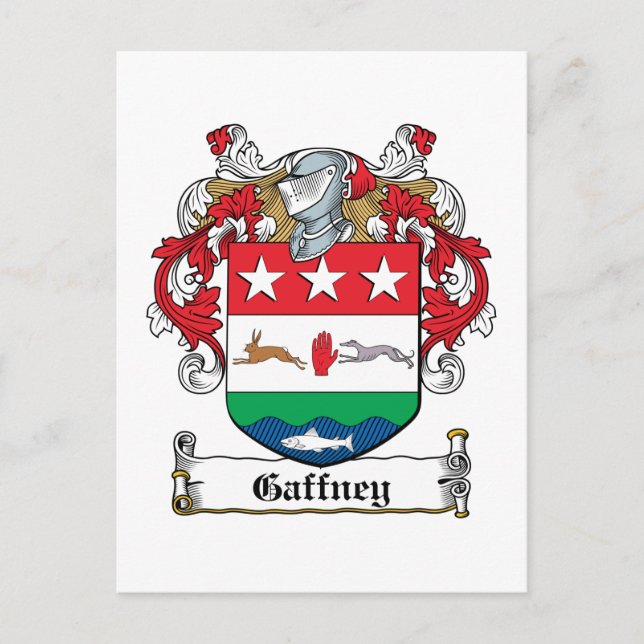Cartão Postal Gaffney Family Crest (Frente)