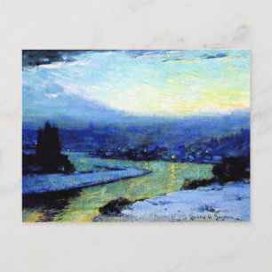 Cartão Postal Gagnon - Crepúsculo, pintura de arte fina