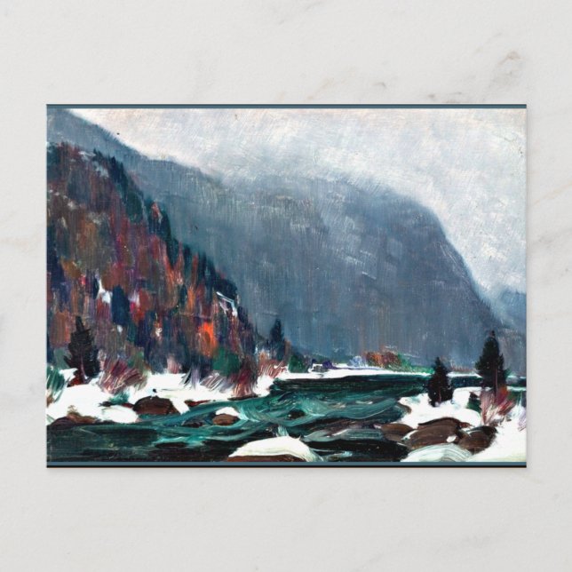 Cartão Postal Gagnon - First Snow, outubro, Dalen, Noruega (Frente)